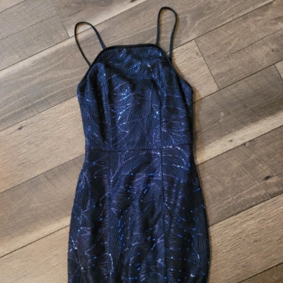 Lulus Pure Beauty Navy Blue Sequin Sleeveless Maxi Dress - Picture 7 of 12